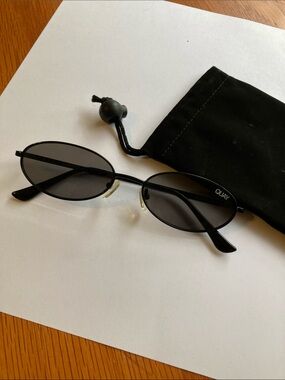 Quay Australia Black Oval Sunglasses